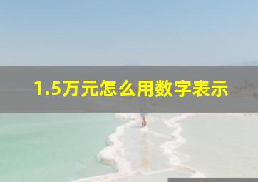 1.5万元怎么用数字表示