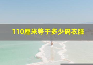 110厘米等于多少码衣服