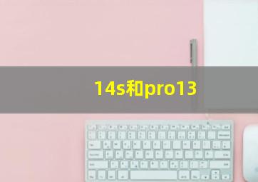 14s和pro13