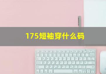 175短袖穿什么码