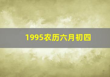 1995农历六月初四