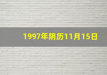 1997年阴历11月15日