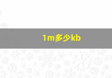 1m多少kb