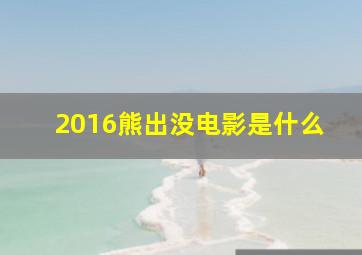 2016熊出没电影是什么