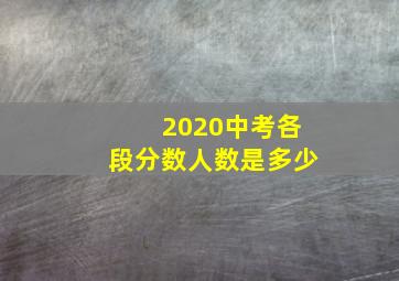 2020中考各段分数人数是多少