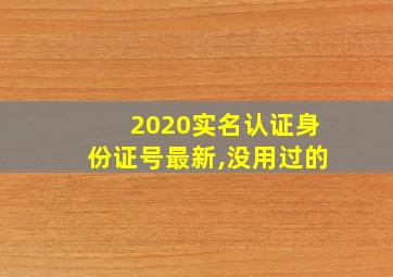 2020实名认证身份证号最新,没用过的