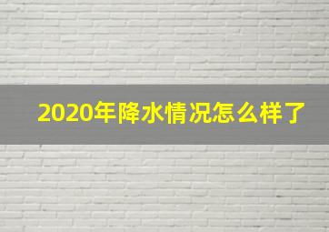 2020年降水情况怎么样了