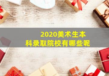 2020美术生本科录取院校有哪些呢