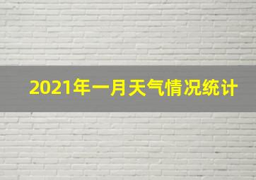 2021年一月天气情况统计