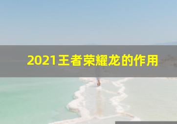 2021王者荣耀龙的作用