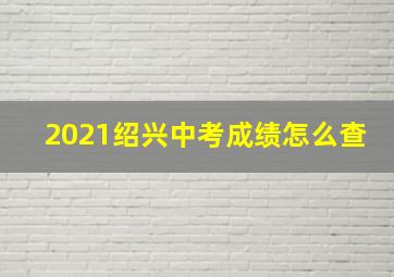 2021绍兴中考成绩怎么查