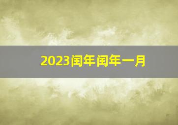 2023闰年闰年一月