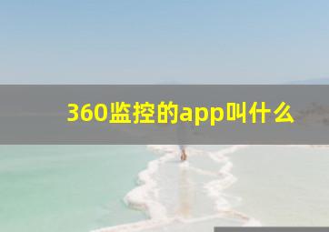 360监控的app叫什么