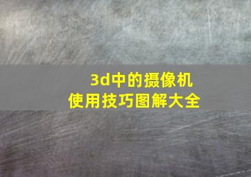 3d中的摄像机使用技巧图解大全