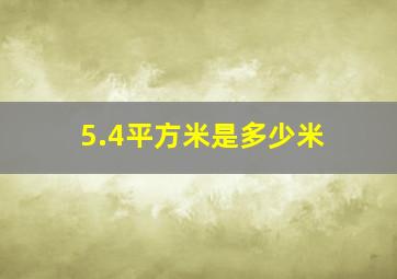 5.4平方米是多少米