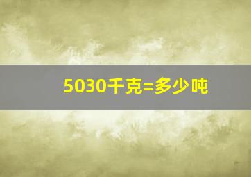 5030千克=多少吨