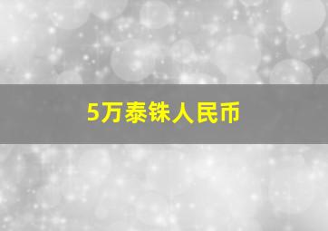 5万泰铢人民币