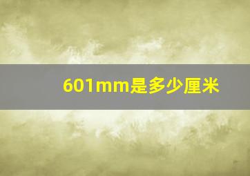 601mm是多少厘米