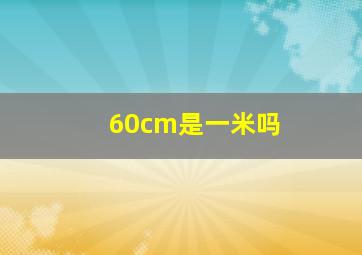 60cm是一米吗