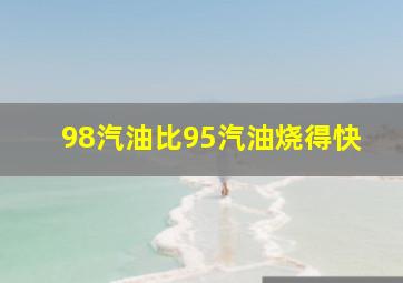 98汽油比95汽油烧得快