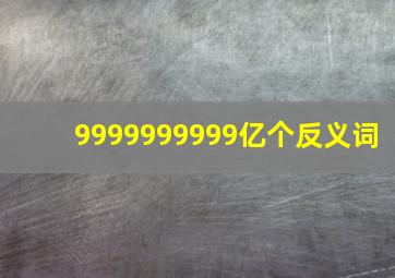 9999999999亿个反义词