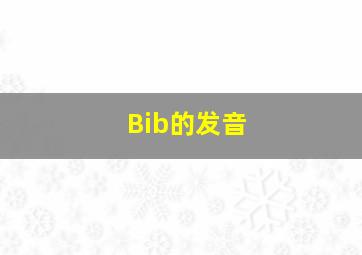 Bib的发音