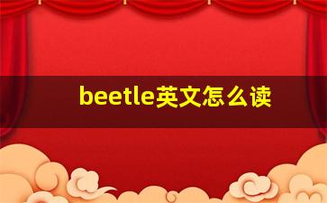 beetle英文怎么读