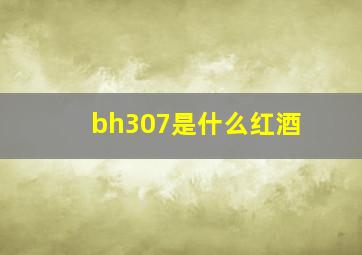 bh307是什么红酒