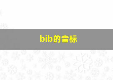 bib的音标