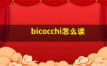 bicocchi怎么读