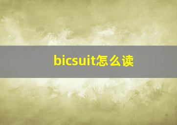 bicsuit怎么读