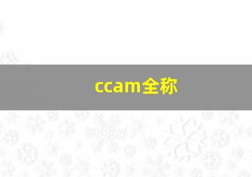 ccam全称