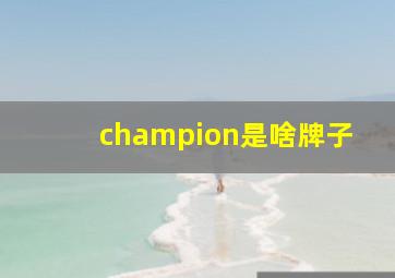 champion是啥牌子