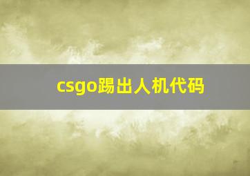 csgo踢出人机代码