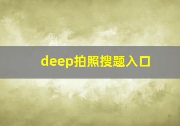 deep拍照搜题入口