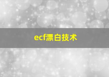 ecf漂白技术