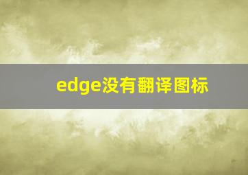 edge没有翻译图标