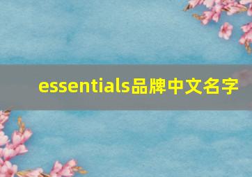 essentials品牌中文名字