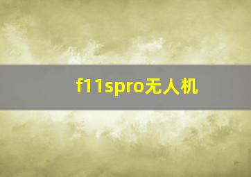 f11spro无人机