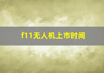 f11无人机上市时间