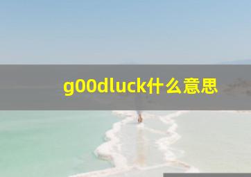 g00dluck什么意思