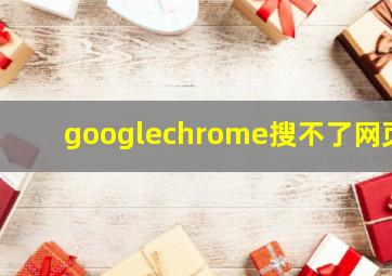 googlechrome搜不了网页