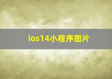 ios14小程序图片