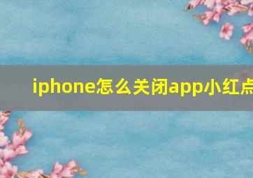 iphone怎么关闭app小红点