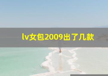 lv女包2009出了几款