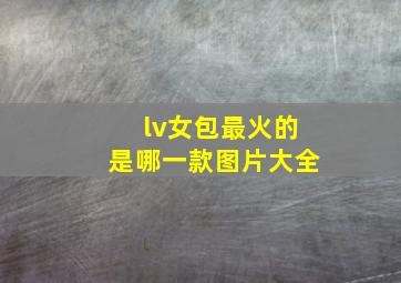 lv女包最火的是哪一款图片大全