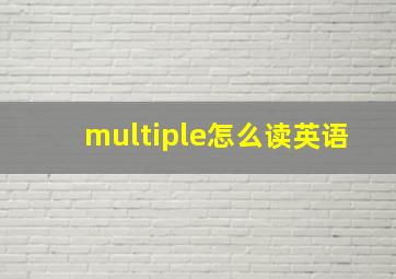 multiple怎么读英语