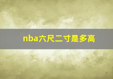 nba六尺二寸是多高