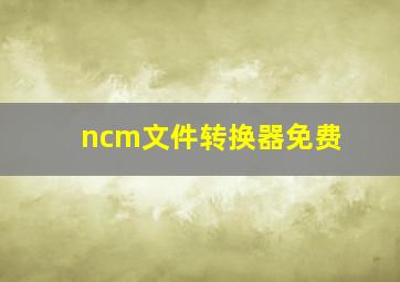 ncm文件转换器免费