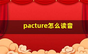 pacture怎么读音